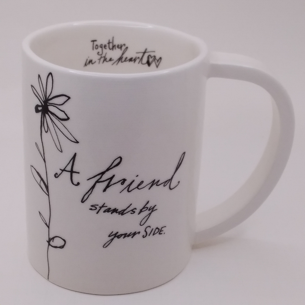 DEMDACO Poetic Threads 'A Friend Stands By Your Side' Mug Lori Siebert 12 oz Cup